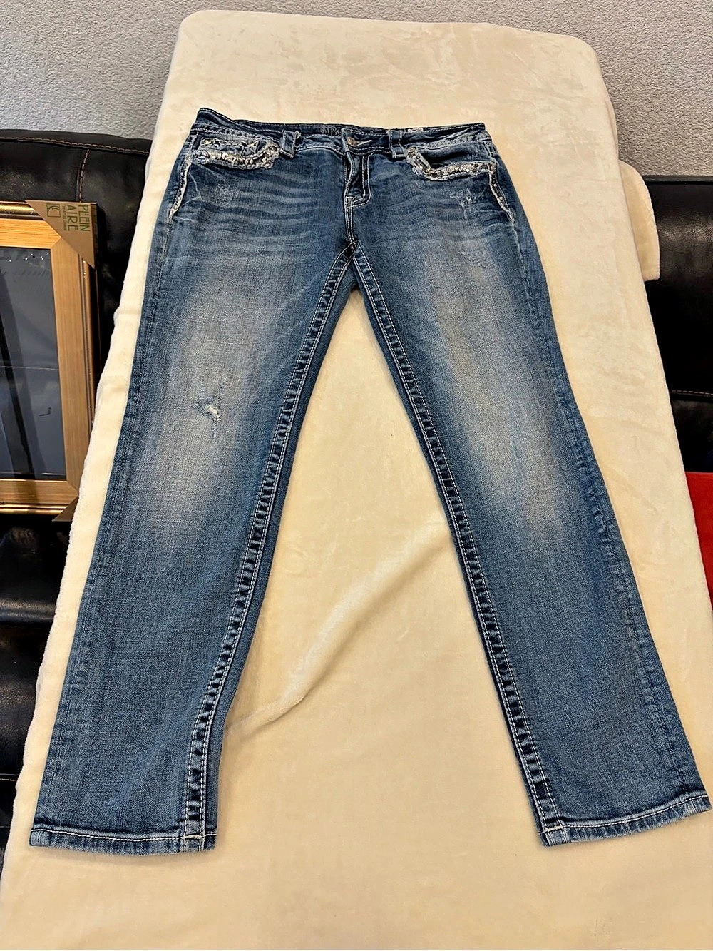 Miss Me JP7261S2 Skinny Jeans in Blue Waist 32